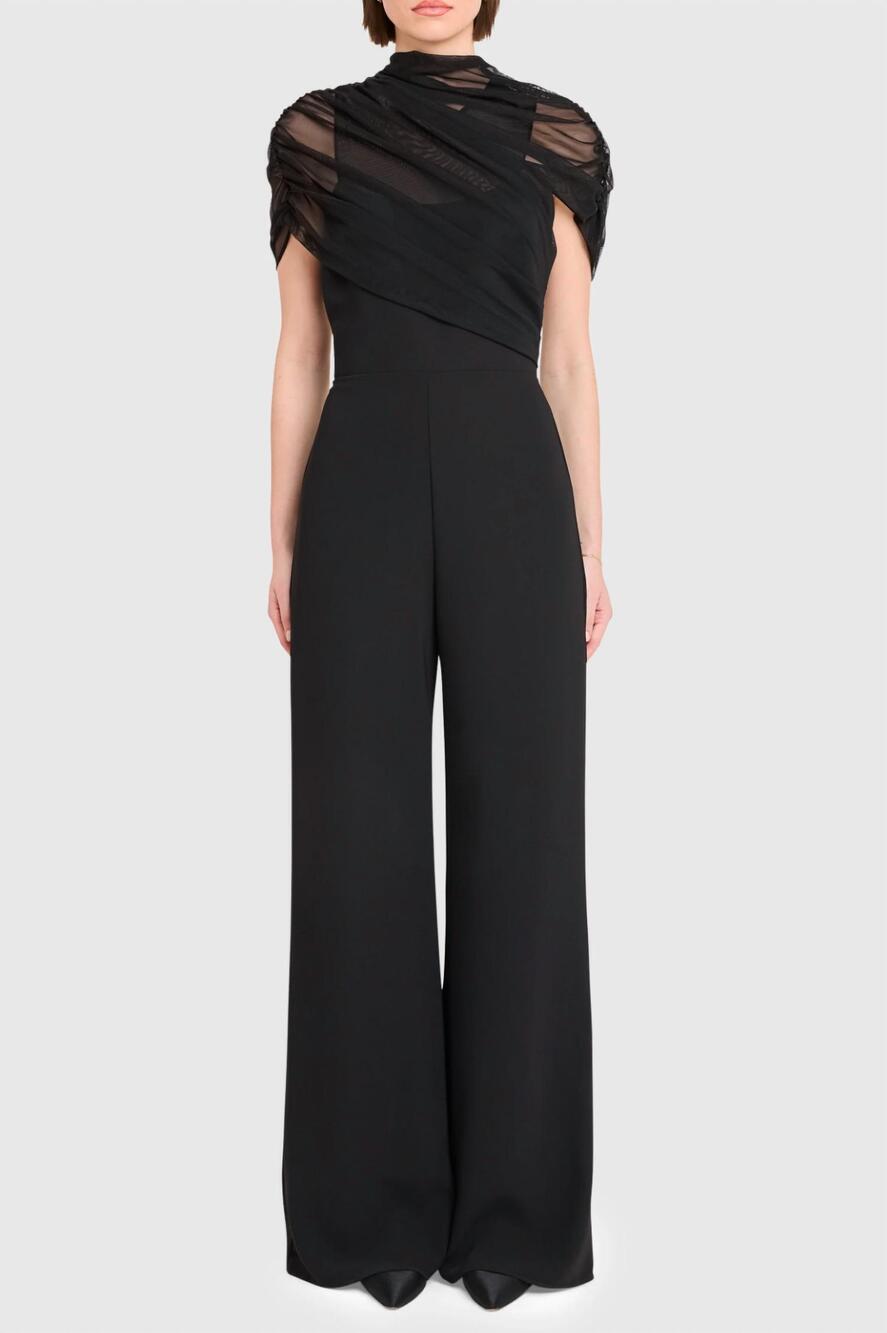 NEW AMANDA UPRICHARD evianna jumpsuit in black